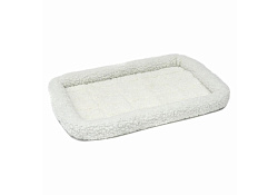 MidWest Quiet Time Pet Bed Лежанка Мидвест Флисовая Белая 24") 60х45 см