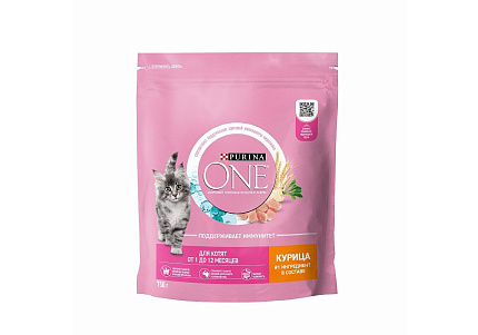 PURINA ONE KITTEN Сухой корм Пурина УАН для котят с курицей 750 г