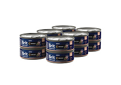 Brit Premium by Nature Adult Консервы Брит для взрослых кошек Кролик (цена за упаковку) 100г х 12шт