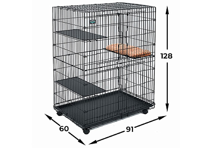 MidWest Cat Playpens Клетка Мидвест для кошек 91х60х128h см