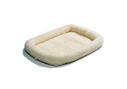 MidWest Quiet Time Pet Bed Лежанка Мидвест Флисовая Белая 30") 77х52 см