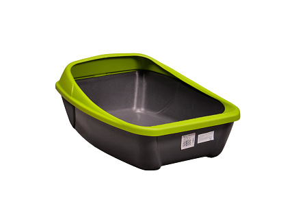 MPS Virgo МПС туалет-лоток с рамкой Цвета: серый с салатовым бортом, серый с голубым бортом (указывайте цвет в комментарии к заказу) 52х39х20 см