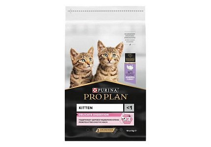PRO PLAN DELICATE Сухой корм ПРО ПЛАН для котят при чувствительном пищеварении с индейкой 10 кг