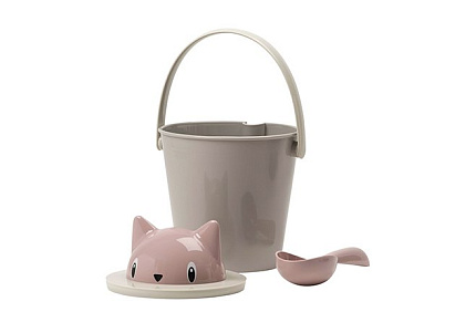 United Pets Cat-Crick Ведро Юнайтед Петс для кошек для Сухого корма 7,5 л Серо-Розовое