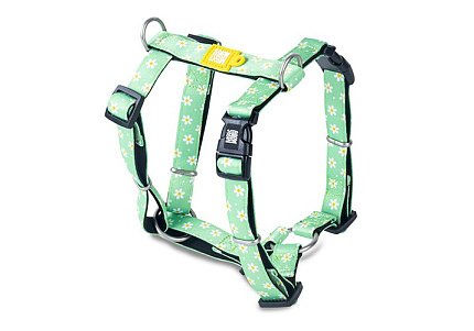 Max & Molly Н-образная шлейка Макс и Молли для собак Ромашки L 46-77 см; 2,5х70-98 см