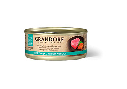 Grandorf Holistic & Hypoallergenic Консервы Грандорф для кошек филе Тунца с мясом лосося (цена за упаковку) 70г х 6шт
