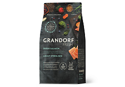 Grandorf Fresh Sterilised Salmon & Sweet Potato Сухой Беззерновой корм Грандорф для Стерилизованных кошек Лосось батат 2 кг