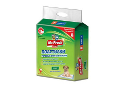 Mr.Fresh Expert Start Подстилки Мистер Фреш Ежедневные для Приучения к месту Гелевые с Липкими фиксаторами 90х60см 8шт
