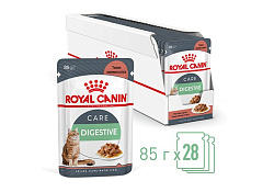 Royal Canin Digestive Care Влажный корм (Консервы-Паучи) Роял Канин Дайджестив Кэа для кошек с Чувствительным пищеварением в Соусе (цена за упаковку) 85г х 28шт
