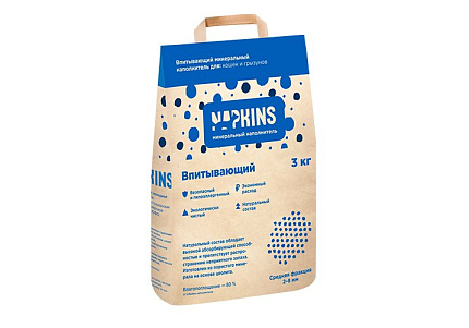 NAPKINS Впитывающий Наполнитель Напкинс для кошачьего туалета 6 л