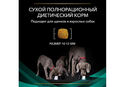 PRO PLAN VETERINARY DIETS EN GASTROINTESTINAL Сухой корм ПРО ПЛАН Ветеринарная диета для щенков и взрослых собак при расстройствах пищеварения и экзокринной недостаточности поджелудочной железы 1,5 кг