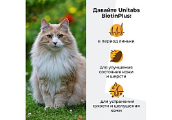 Unitabs BiotinPlus с Q10 Витаминно-минеральный комплекс Юнитабс для кошек с Биотином и Таурином 120 таб
