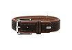 Hunter Canadian UP Ошейник Хантер для собак из кожи лося Коньячно-черный 50-56/ 65см