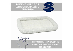 MidWest Quiet Time Pet Bed Лежанка Мидвест Флисовая Белая 24") 60х45 см
