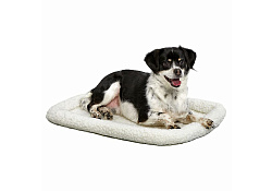 MidWest Quiet Time Pet Bed Лежанка Мидвест Флисовая Белая 24") 60х45 см
