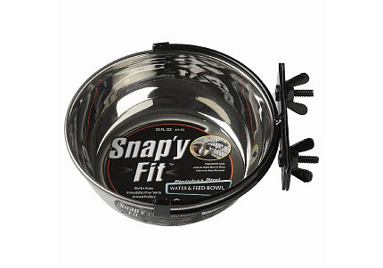 MidWest Snapy Fit Stainless Steel Миска Мидвест для клеток и вольеров Нержавеющая сталь 600 мл