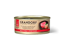 Grandorf Holistic & Hypoallergenic Консервы Грандорф для кошек филе Тунца с Креветками (цена за упаковку) 70г х 6шт