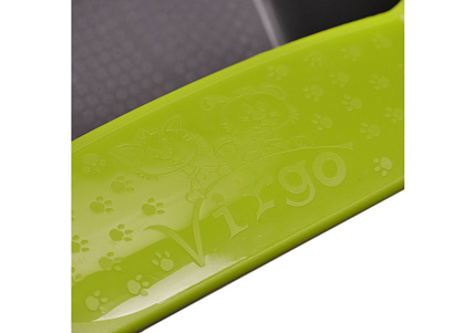 MPS Virgo МПС туалет-лоток с рамкой Цвета: серый с салатовым бортом, серый с голубым бортом (указывайте цвет в комментарии к заказу) 52х39х20 см