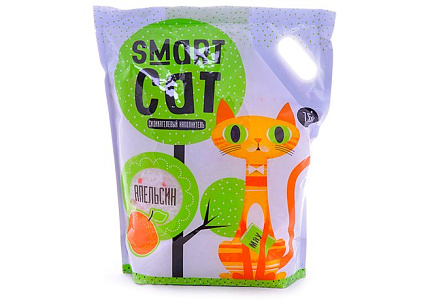 Smart Cat Наполнитель Смарт Кэт для кошек Силикагелевый аромат Апельсина 7,6 л (3,32 кг)