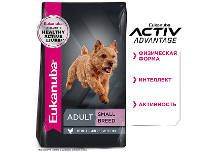 Eukanuba Adult Small Breed Сухой корм Эукануба для взрослых собак Мелких пород с Курицей 3 кг