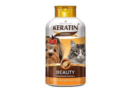Rolf Club Keratin+ Beauty Питательный шампунь Рольф Клуб Кератин+ для собак и кошек Длинношерстных пород 400 мл