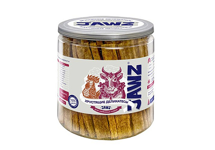 JAWZ Лакомство Джас Хрустящие деликатесы с Говядиной и Курицей для собак 410 г