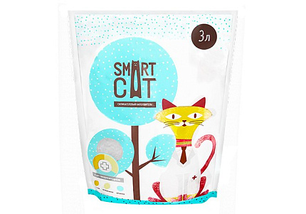 Smart Cat Наполнитель Смарт Кэт для кошек Силикагелевый с pH индикатором 3 л (1,25 кг)