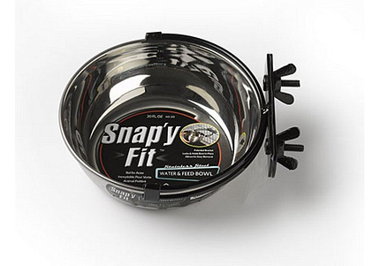 MidWest Snapy Fit Stainless Steel Миска Мидвест для клеток и вольеров Нержавеющая сталь 600 мл