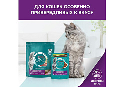 PURINA ONE Сухой корм Пурина УАН для кошек особенно привередливых к вкусу утка и печень 750 г