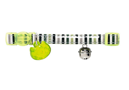 Hunter Smart Glossy Stripes Ошейник Хантер для кошек Лайм