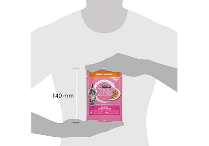 PURINA ONE KITTEN Влажный корм Паучи Пурина УАН для котят с курицей (цена за упаковку) 75г х 26шт