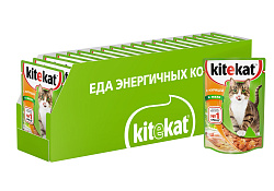Kitekat Паучи Китикет для кошек Курица в желе (цена за упаковку) 85г x 28шт