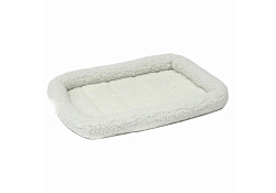 MidWest Quiet Time Pet Bed Лежанка Мидвест Флисовая Белая 22") 53х33 см