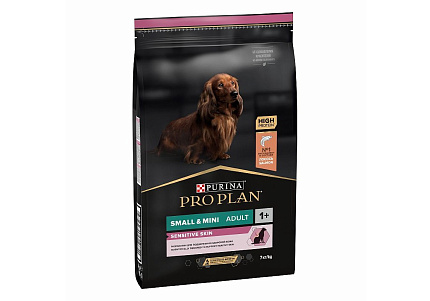 PRO PLAN OPTI DERMA Сухой корм ПРО ПЛАН для взрослых собак мелких пород при чувствительной коже с лососем 7 кг