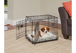 MidWest Quiet Time Pet Bed Лежанка Мидвест Флисовая Белая 30") 77х52 см